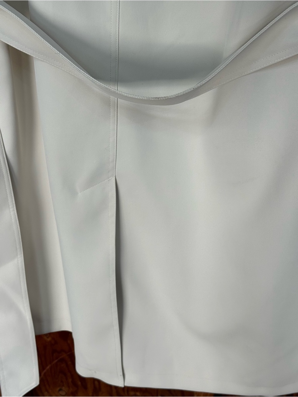 BCBGMaxAzria Cream Wrap Trench Coat with Self Tie - Picture 5 of 6